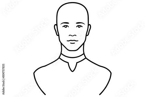 neck line art silhouette illustration