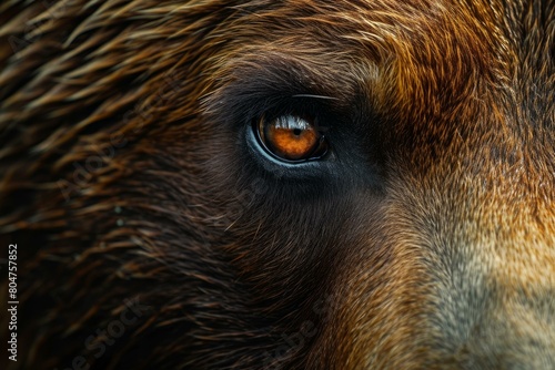 Wallpaper Mural Captivating Bear eye closeup. Forest animal. Generate Ai Torontodigital.ca