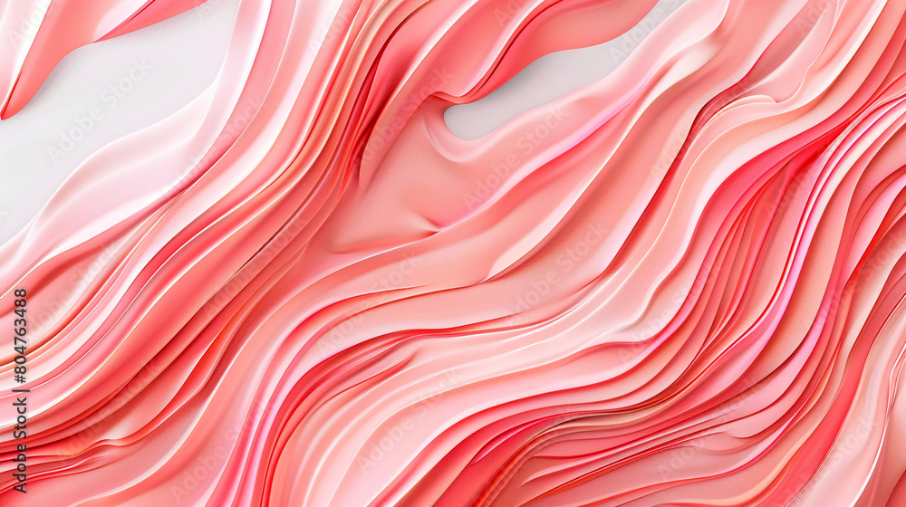Soft coral pink abstract wavy pattern, vividly isolated on white, high-definition quality. Soft coral pink abstract wavy pattern, vividly isolated on white, high-definition quality.