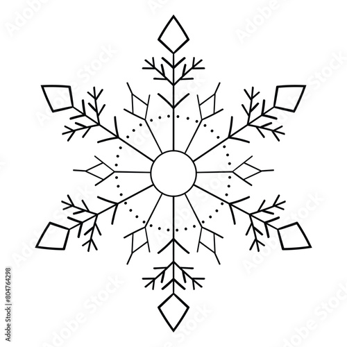Snowflake snow crystal of frozen water vector