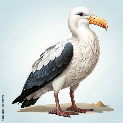 Watercolor Albatross vector  clipart Illustration  Generative Ai