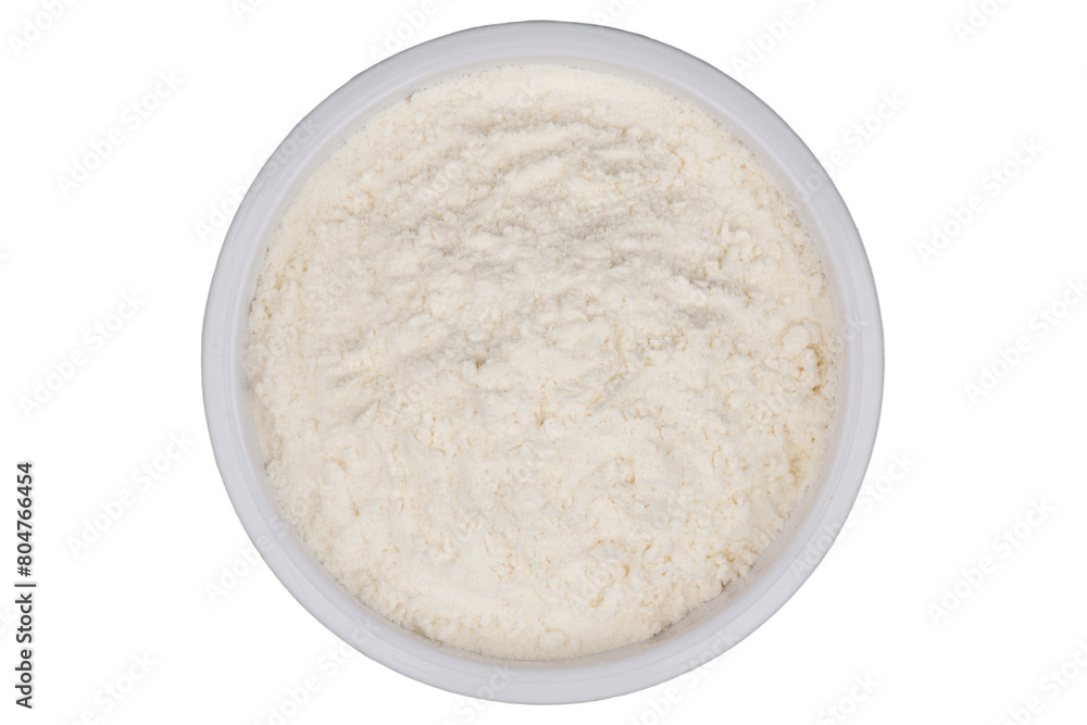 A bowl of white flour isolated transparent A bowl of white flour isolated transparent