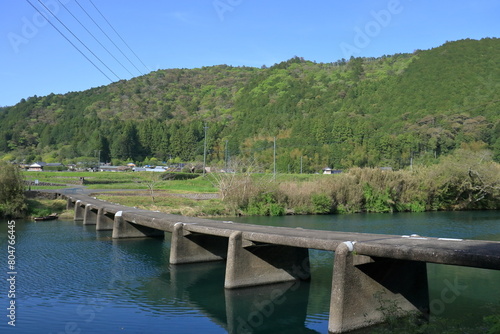 一斗俵沈下橋 四万十川最古の沈下橋 （高知県 四万十町）