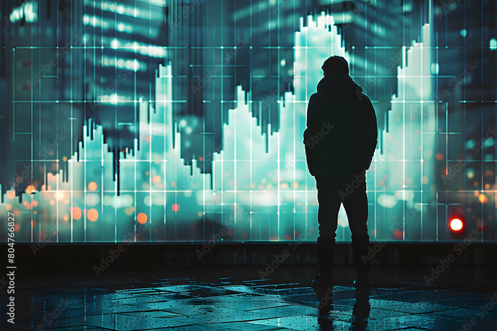 Businessman lost in the stock market Businessman lost in the stock market