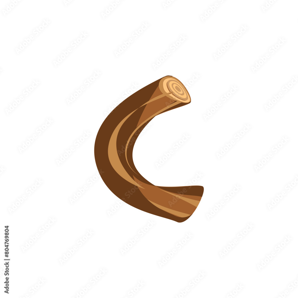 Naklejka premium Letter C Wood Branch logo icon vector template