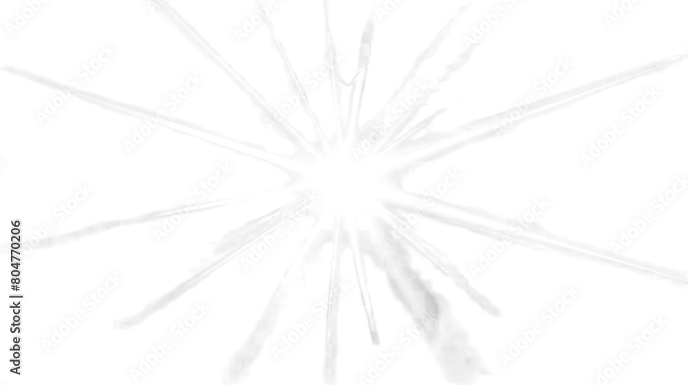 Fototapeta premium Vector transparent sunlight special lens flare light effect. white background, png