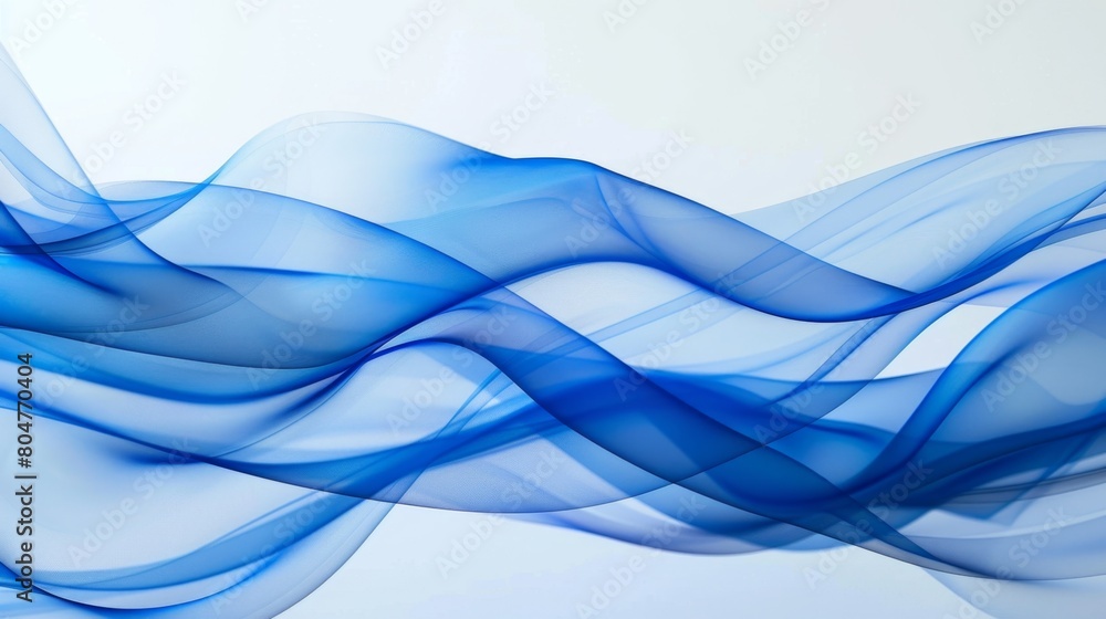 Soft flowing blue silk-like fabric captured in a wave pattern. Soft flowing blue silk-like fabric captured in a wave pattern.