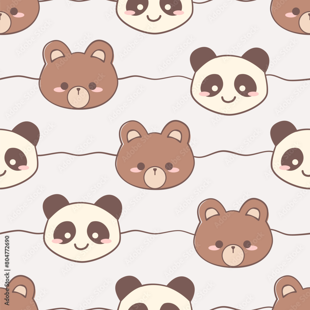 seamless pattern with teddy bears