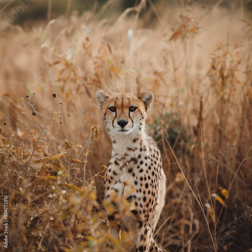 Cheetah in Natural Habitat - Wildlife Photography