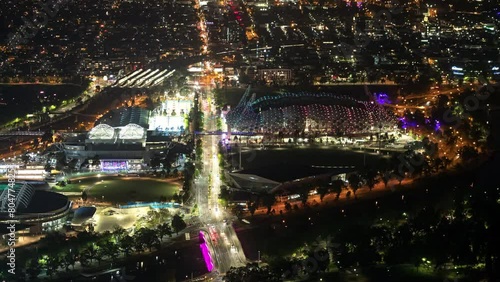 Melbourne Australia AAMI Park by Night Timelapse photo