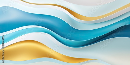 abstract wavy background with blue and gold colors
