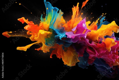 Vibrant abstract color splash
