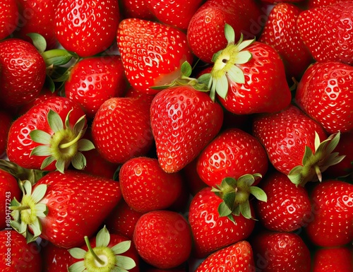 Juicy red strawberries