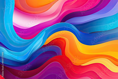 Vibrant abstract color waves