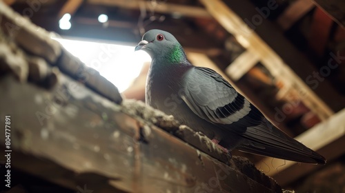 The homing pigeon is a variety of domesticated Rock Pigeon (Columba livia domestica) that has been selectively bred