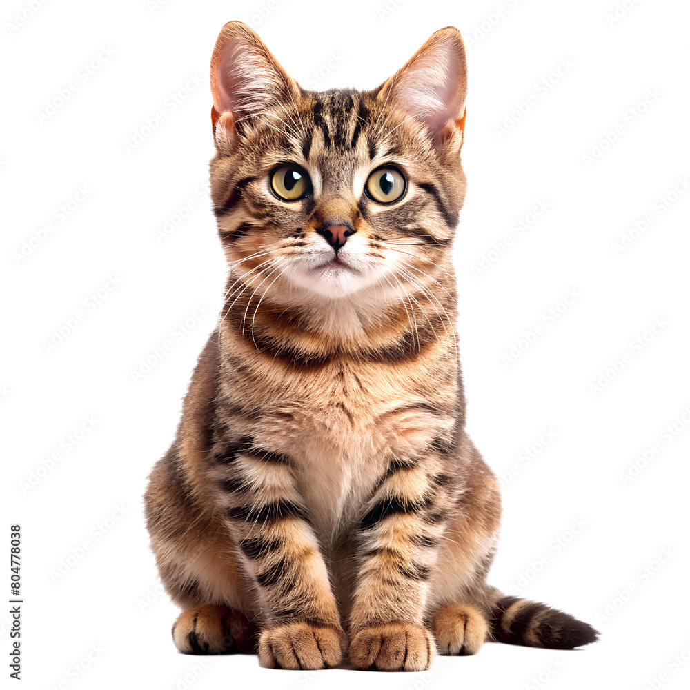 Cat isolated on transparent background