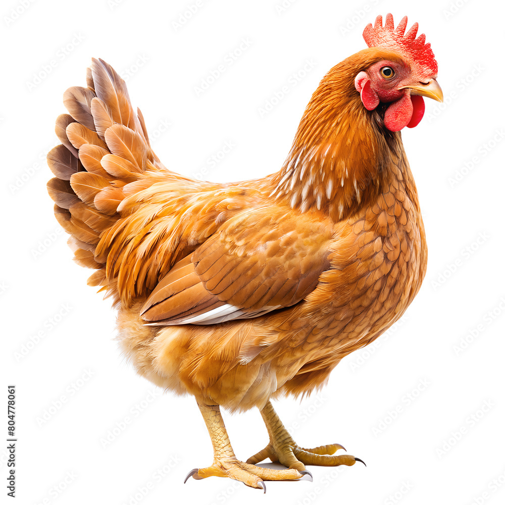 Fototapeta premium Chicken isolated on transparent background