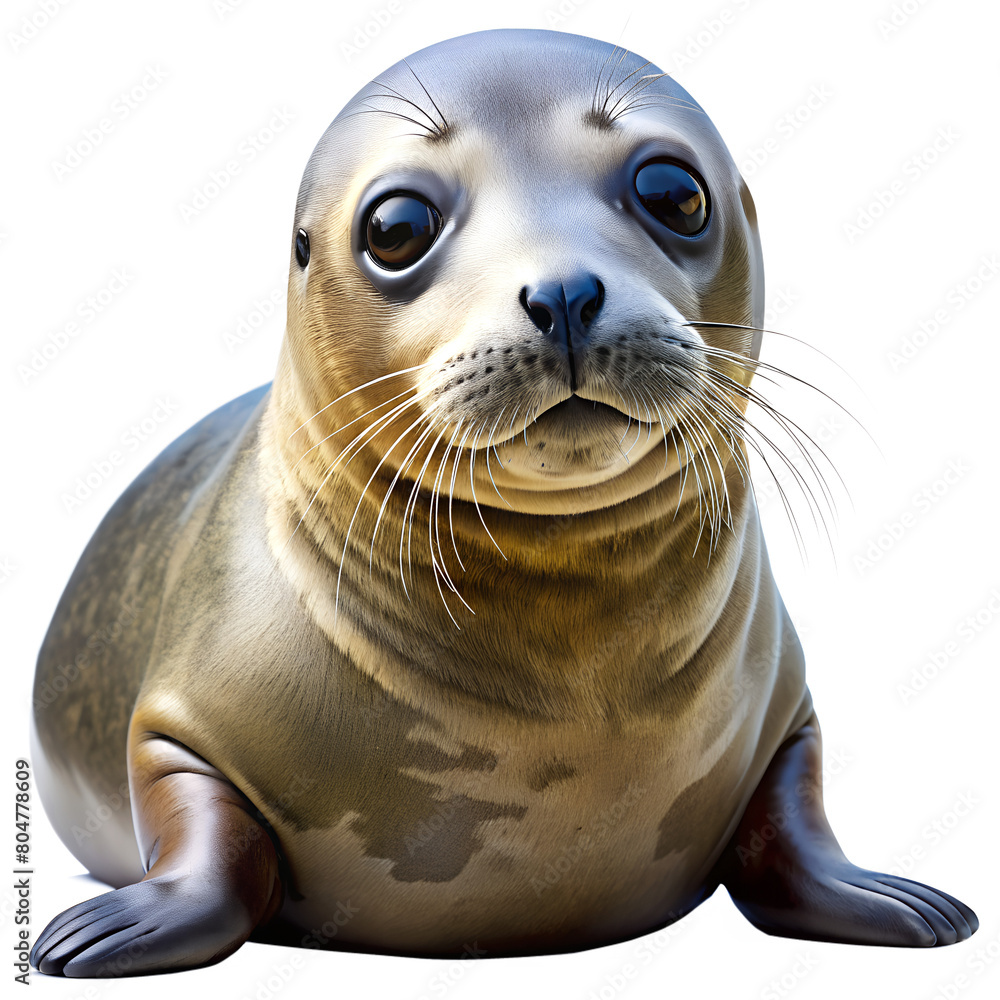 Naklejka premium Seal isolated on transparent background