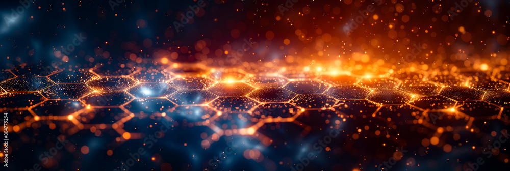 A image displaying a glowing hexagonal network pattern, symbolizing cutting-edge connectivity and data flow. A image displaying a glowing hexagonal network pattern, symbolizing cutting-edge connectivity and data flow.