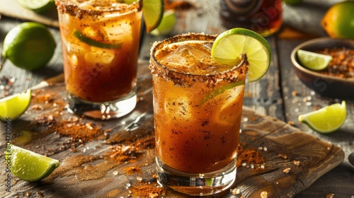 Get ready to whip up a delicious Michelada a classic Mexican cocktail made with beer lime Tajin Clamato and more
