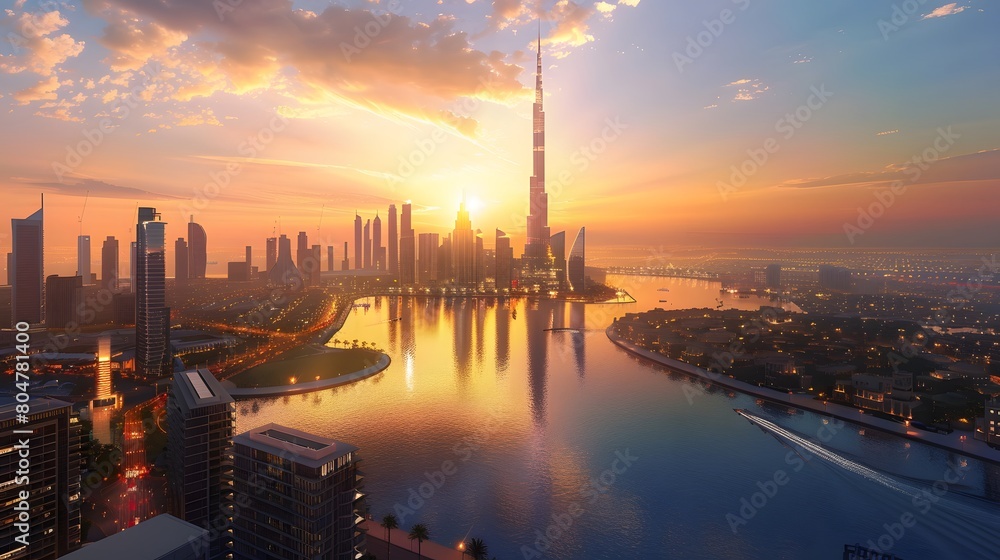 Fototapeta premium dubai panoramic