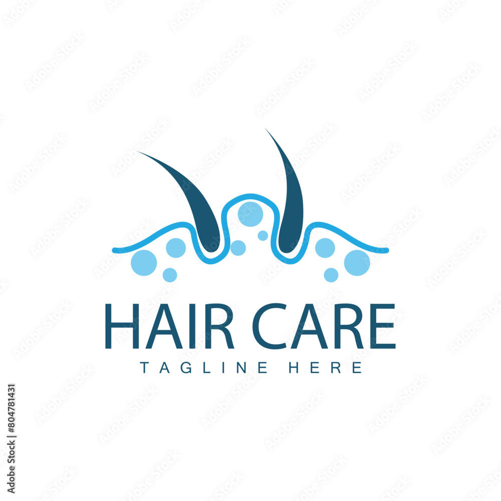 Hair care logo design simple hair skin care silhouette illustration vector template Hair care logo design simple hair skin care silhouette illustration vector template