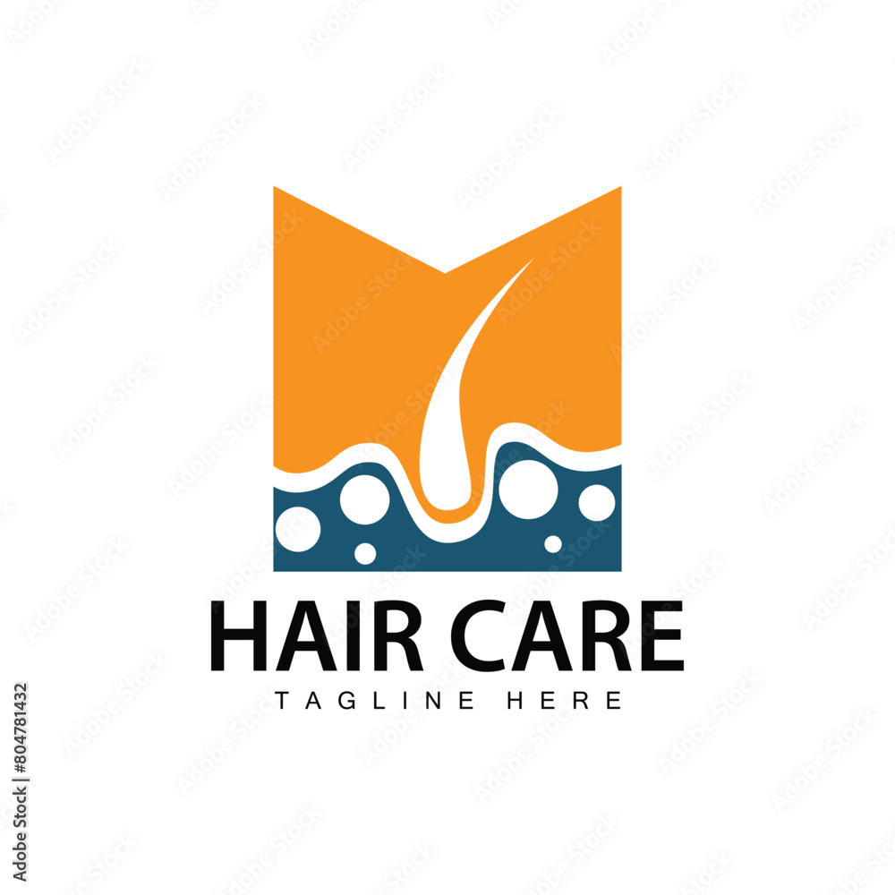 Hair care logo design simple hair skin care silhouette illustration vector template Hair care logo design simple hair skin care silhouette illustration vector template