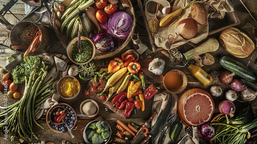 Naklejka premium Farm-to-Table - Emphasis on locally sourced food and direct sales from farms. 