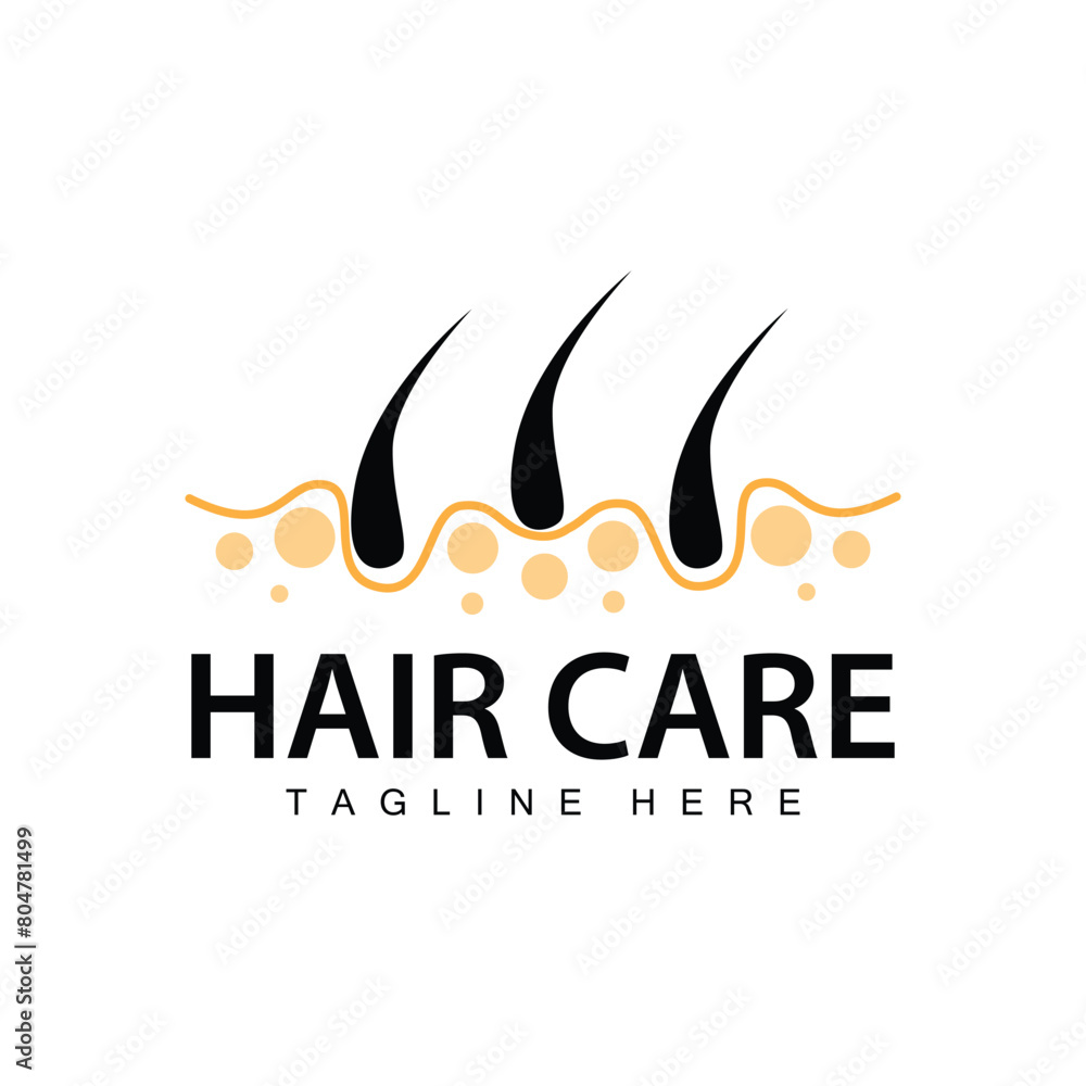 Hair care logo design simple hair skin care silhouette illustration vector template Hair care logo design simple hair skin care silhouette illustration vector template