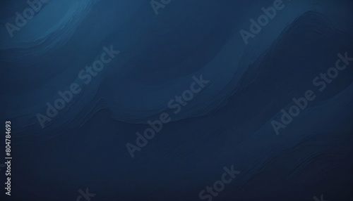 Dark blue grainy gradient background, blurry colors wave pattern with noise texture web banner design for header and website generative ai photo