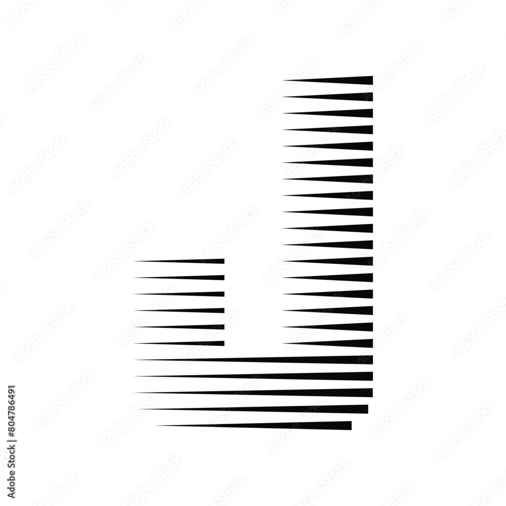 Letter J Logo with Abstract Line Pattern Letter J Logo with Abstract Line Pattern