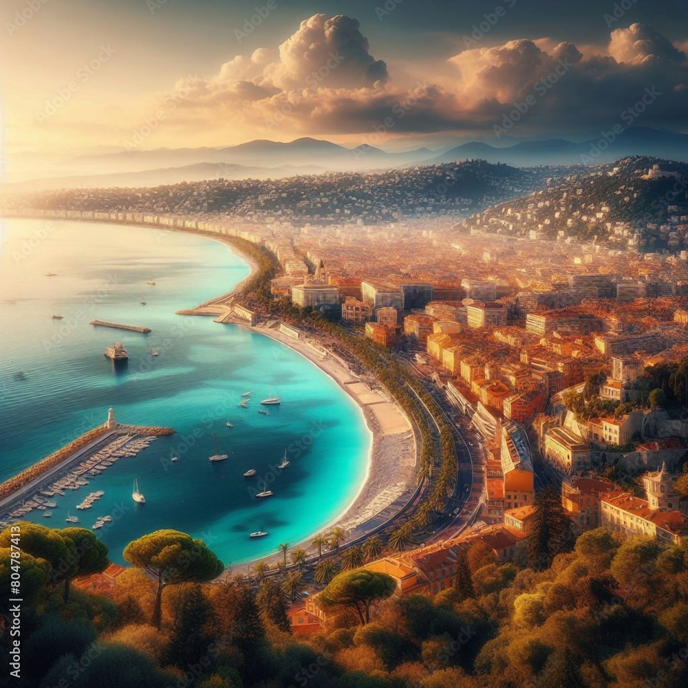  Amazing view of a Mediterranean city