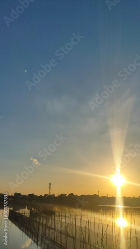 Malabon dike in a very hot but pretty morning