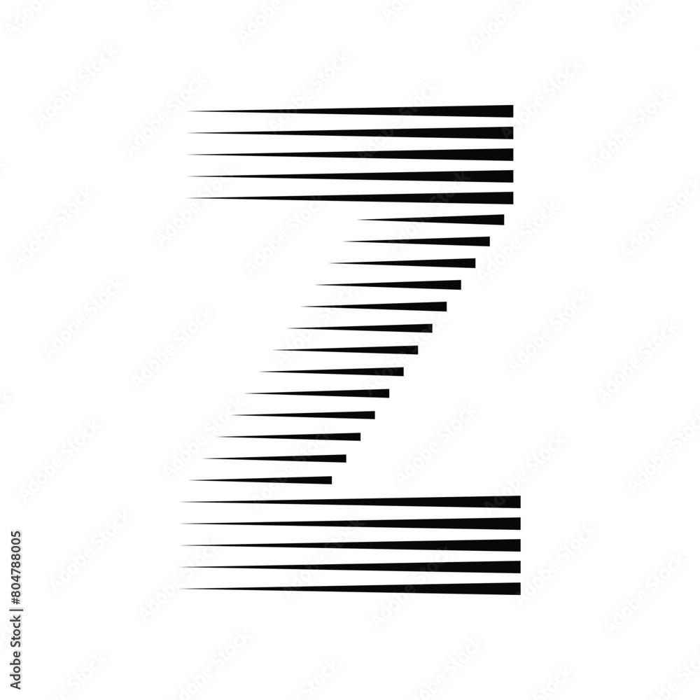 Letter Z Logo with Abstract Line Pattern Letter Z Logo with Abstract Line Pattern