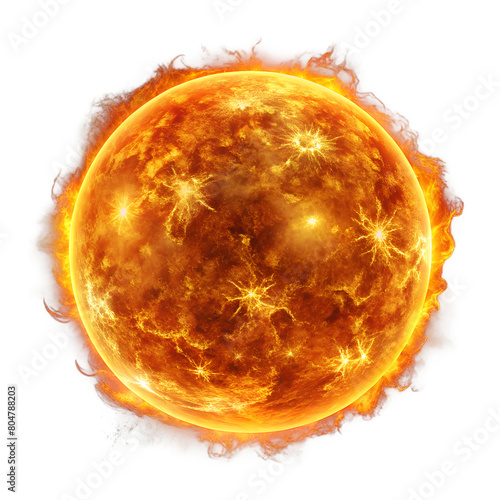 The Sun isolated on transparent background