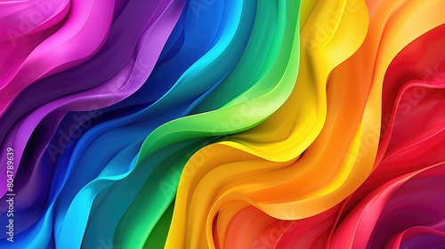 Celebratory abstract background in honor of LGBT Pride Month, Ai Generated. photo