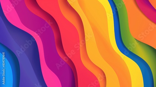 Celebratory abstract background in honor of LGBT Pride Month, Ai Generated. photo