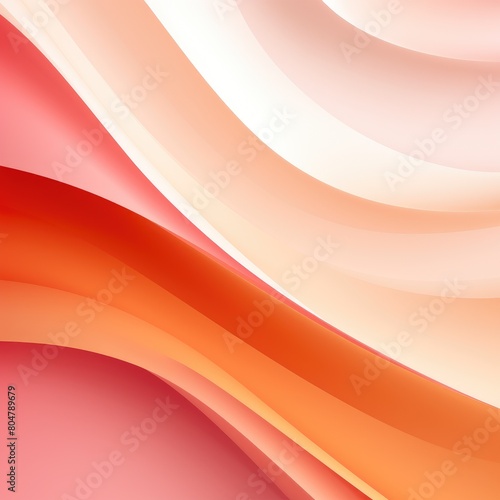 Creatively arranged curved peach pink and orange paper  illuminated with captivating light and shadows  Ai Generated.