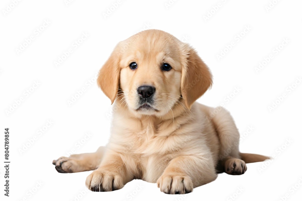 Cute Golden Retriever Puppy isolate on white background. Cute Golden Retriever Puppy isolate on white background.