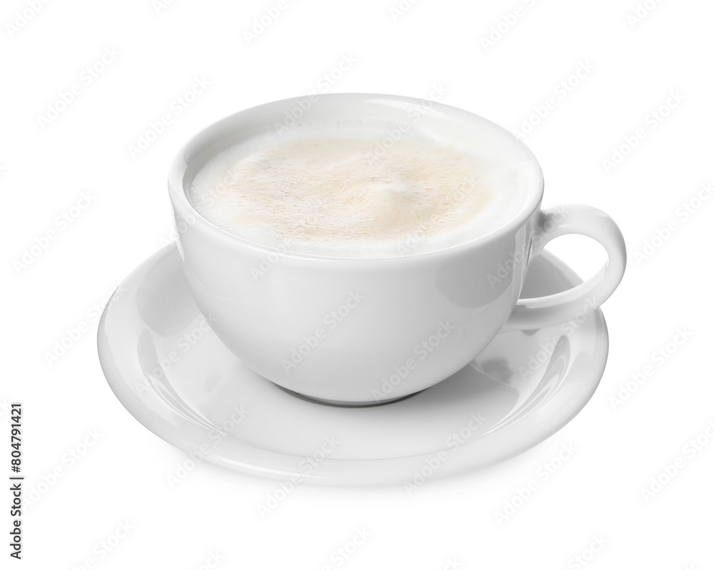 Aromatic coffee in cup isolated on white Aromatic coffee in cup isolated on white