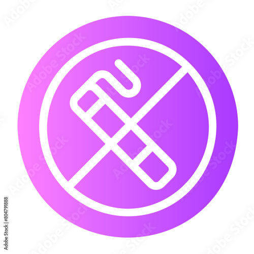 no smoking gradient icon