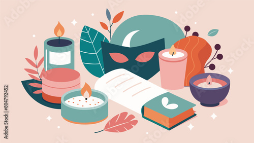 A trendy selfcare package for your fashionista friend with luxurious face masks a scented candle and a stylish adult coloring book for some zen.