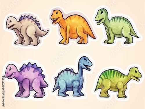 textured dinosaur skin effect stickers