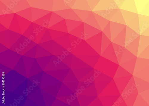 Abstract Low Poly triangle Background. Geometric polygonal gradient background with space for landing page, wallpaper, cover, backdrop, poster, or presentation template.
