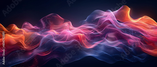 Vibrant Energy: An Intense Show of Abstract Waves. photo
