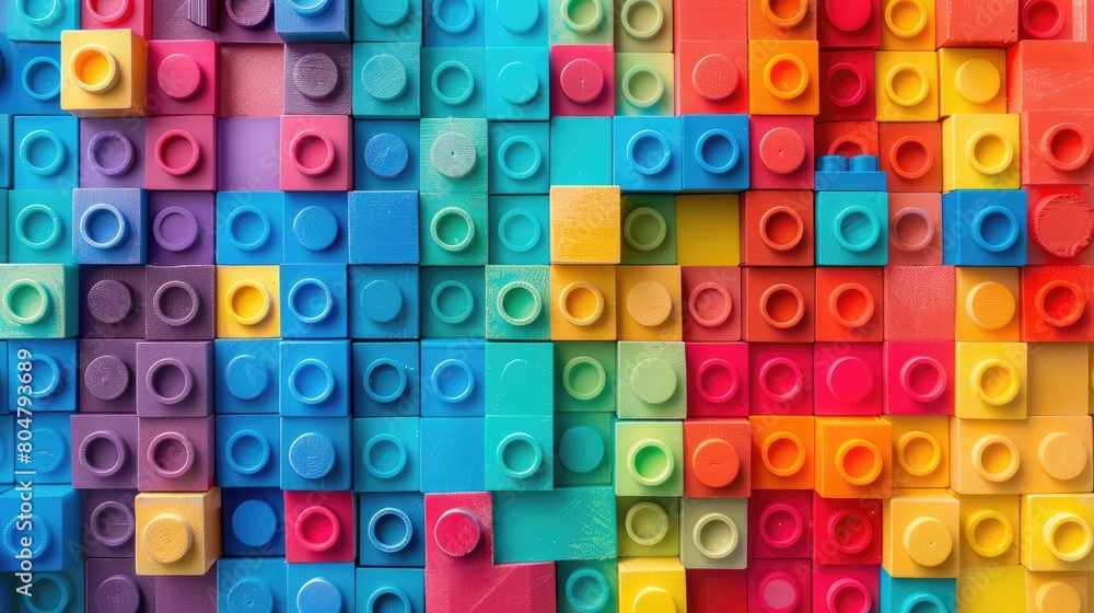 Dive into the playful world with a vibrant background of colorful building blocks, a visual feast of creativity. Ai Generated. Dive into the playful world with a vibrant background of colorful building blocks, a visual feast of creativity. Ai Generated.