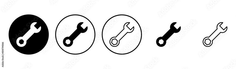 Wrench icon set. repair icon vector. tools icon vector Wrench icon set. repair icon vector. tools icon vector