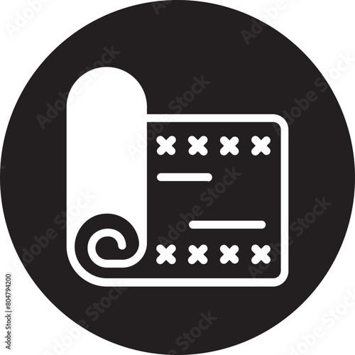 yoga mat glyph icon