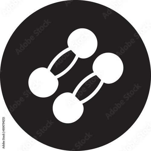 dumbbell glyph icon