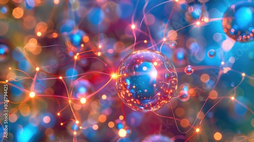 Delve into the intricate realm of particle physics, Ai Generated.